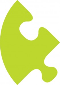 A green jigsaw piece, part of the Canterbury BID logo