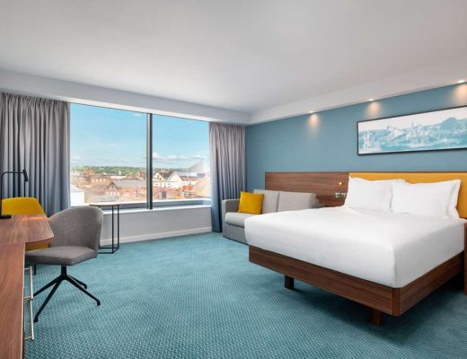 A photo of a Hampton by Hilton hotel room